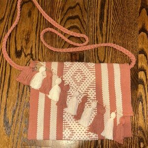 Woven Crossbody Bag: Handmade Mexican Shoulder Bag with Tassels